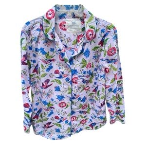 Printfresh Floral Hummingbird Pajama Top